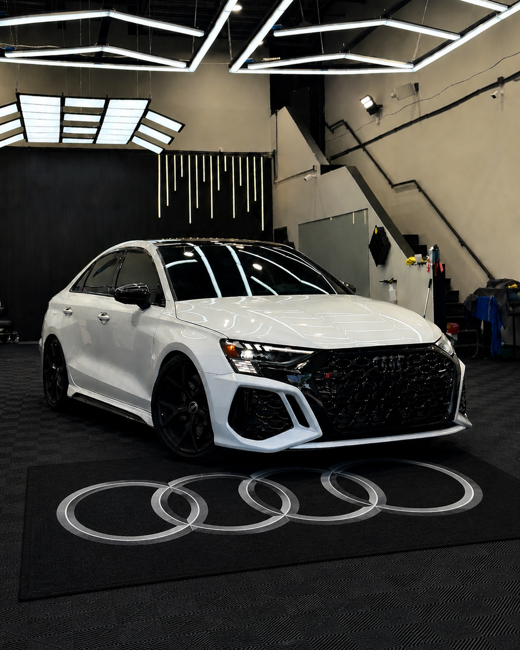 Audi Garage Floor Mat 5x7 FT (60x87 Inches) Showroom Rug