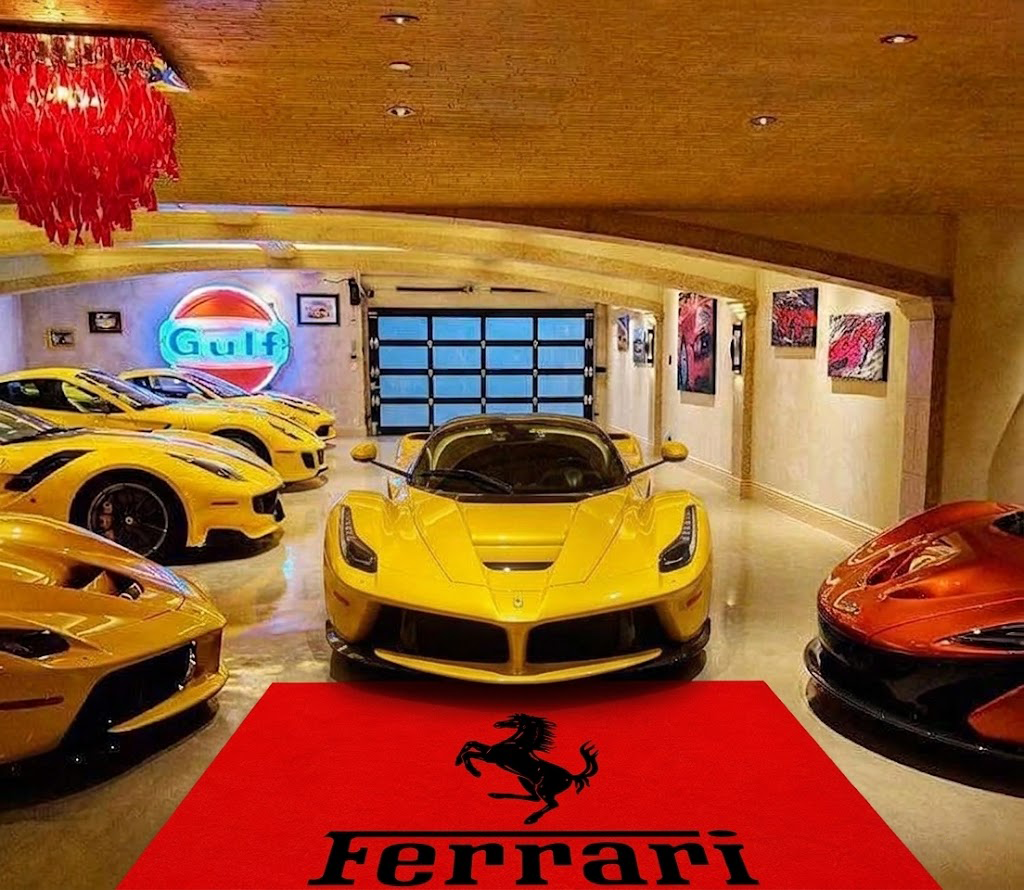 Ferrari Luxury Rug 59.1 × 86.6 inch Home, Garage & Display Carpet