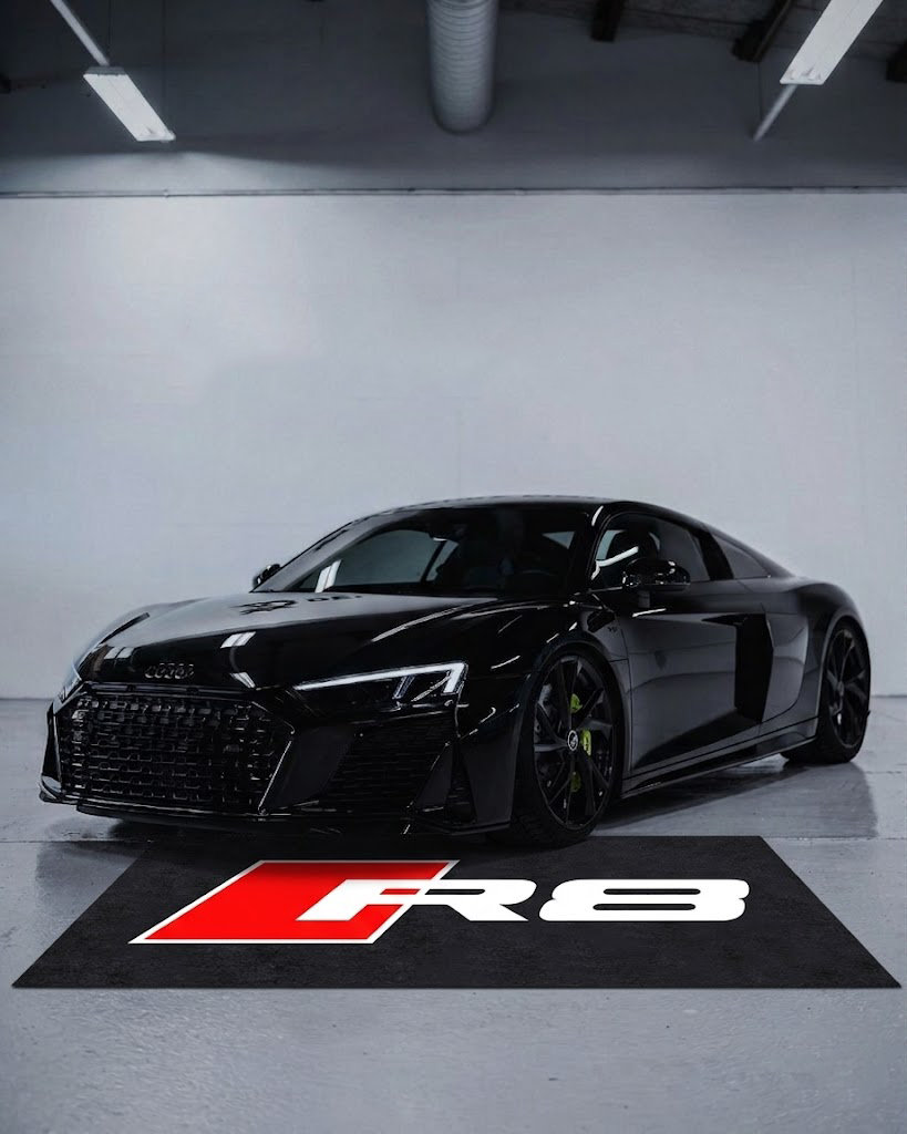 Audi R8 Garage Floor Mat 5x7 FT (60x87 Inches) Showroom Rug