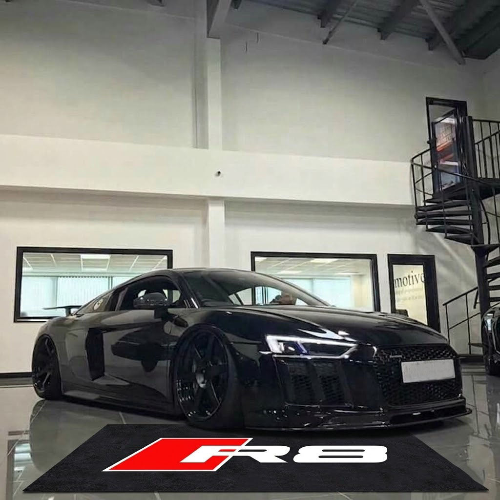Audi R8 Garage Floor Mat 5x7 FT (60x87 Inches) Showroom Rug