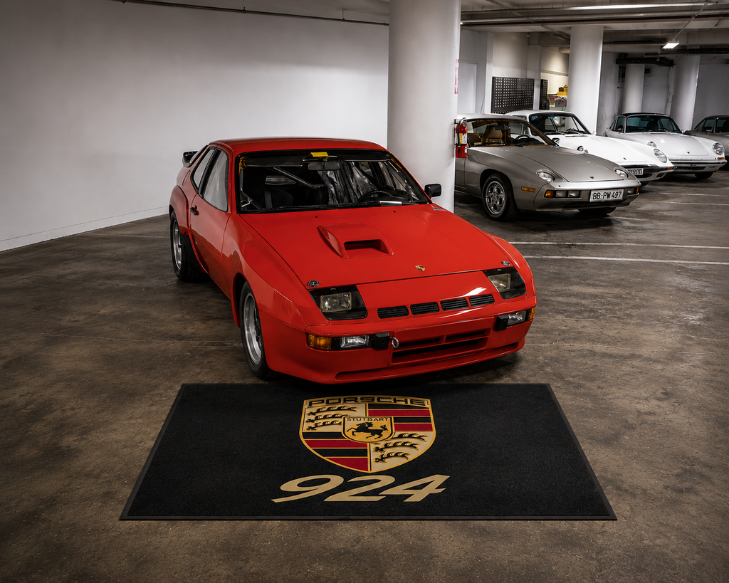 Porsche 924 Garage Floor Mat 5x7 FT (60x87 Inches) Showroom Rug