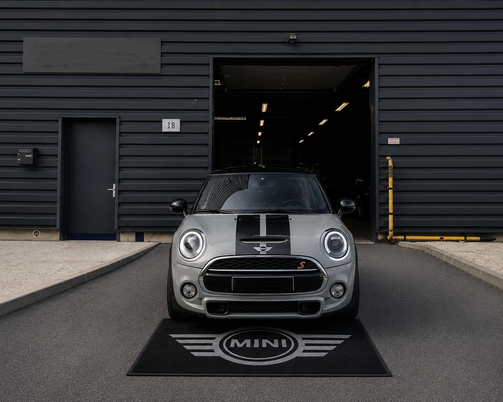 Mini Cooper / John Cooper Garage Floor Mat 5x7 FT (60x87 Inches) Showroom Rug