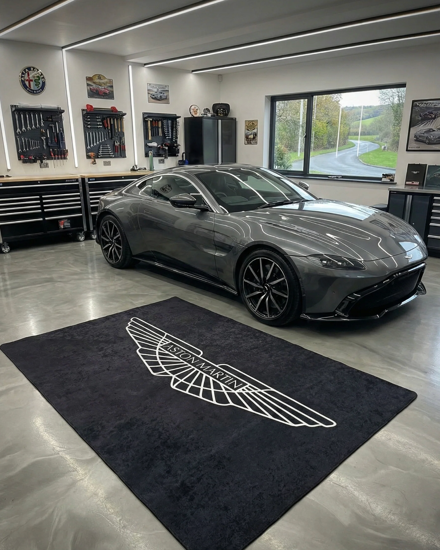 Aston Martin Luxury Rug 59.1 × 86.6 inch Home, Garage & Display Carpet