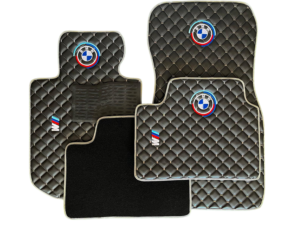 For BMW M Design Car Floor Mats Custom fit Leather for all BMW M design Waterproof Carpet Liner