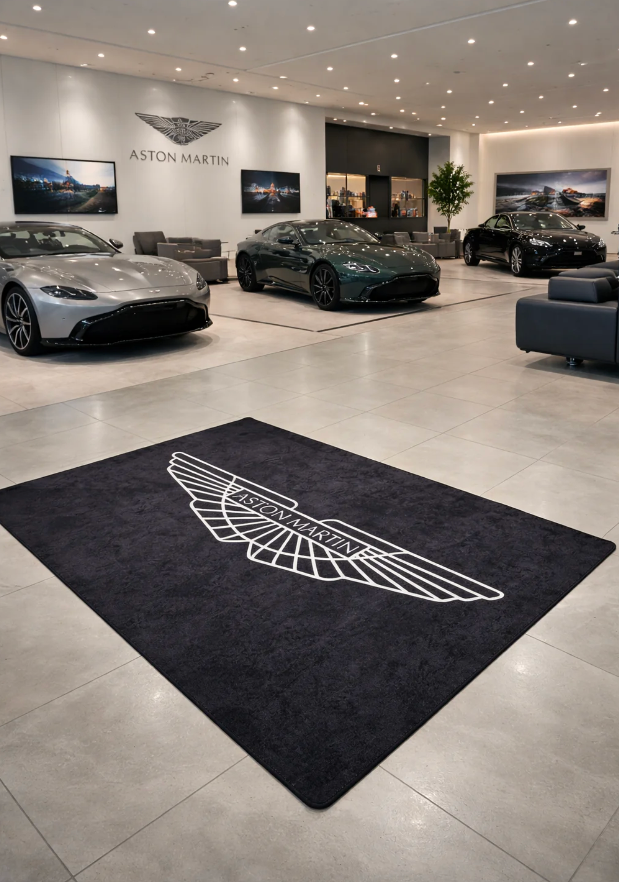 Aston Martin Luxury Rug 59.1 × 86.6 inch Home, Garage & Display Carpet