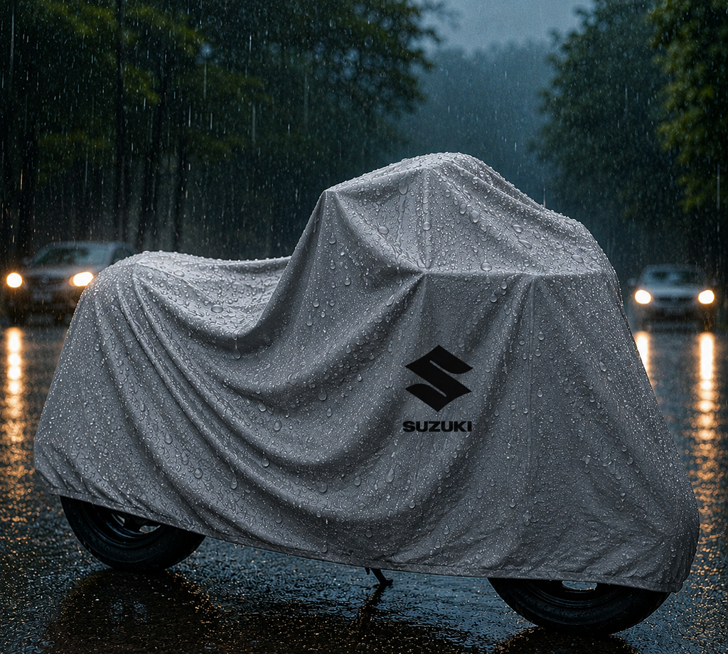 Suzuki Motorcycle Protective Outdoor Cover – Rain, Sun & Dust Resistant