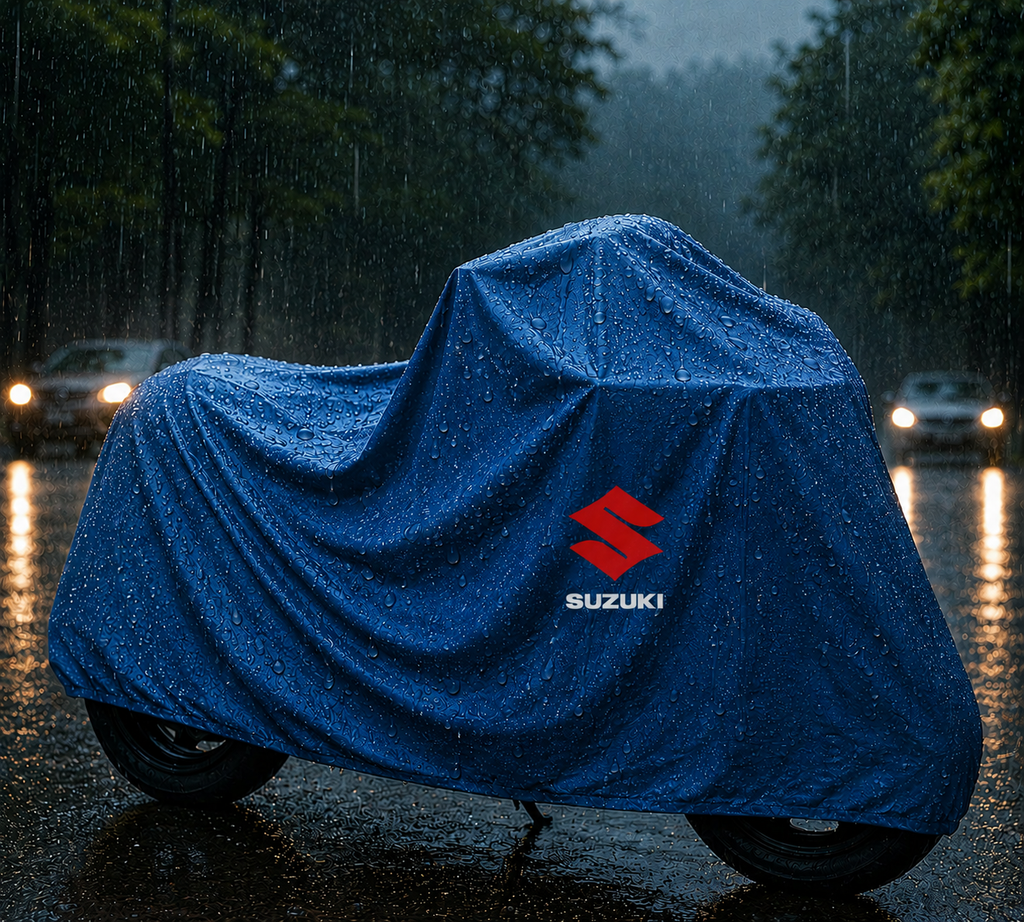 Suzuki Motorcycle Protective Outdoor Cover – Rain, Sun & Dust Resistant