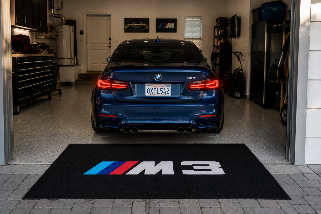 BMW M3 Garage Floor Mat 5x7 FT (60x87 Inches) Showroom Rug