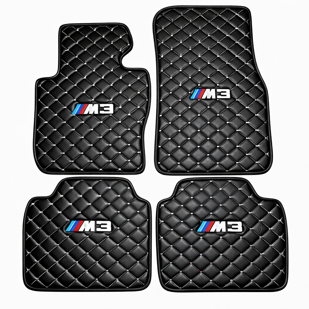 For BMW M3 Car Floor Mats Custom fit Leather for all BMW M3 Waterproof Carpet Liner