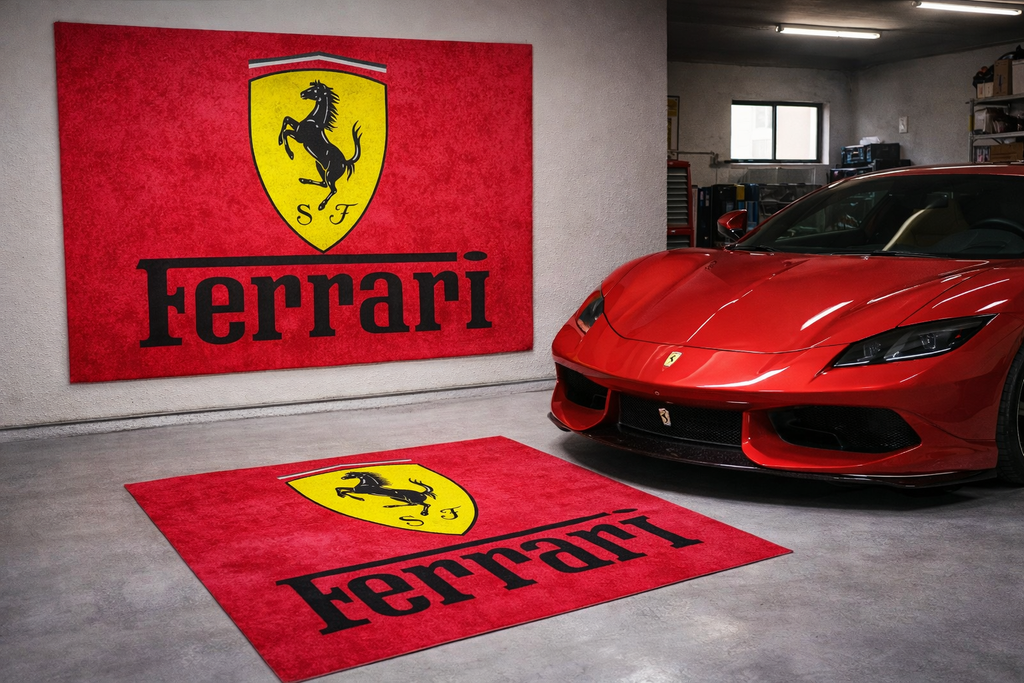 Garage Shop Rug Ferrari Luxury Rug 59.1 × 86.6 inch Home, Garage & Display Carpet ...
