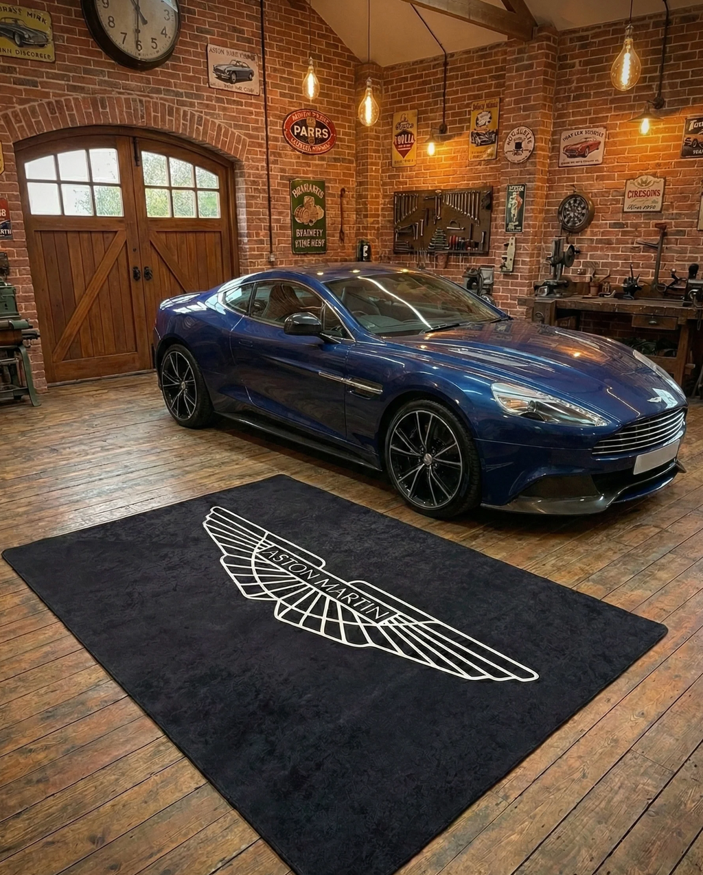 Aston Martin Luxury Rug 59.1 × 86.6 inch Home, Garage & Display Carpet