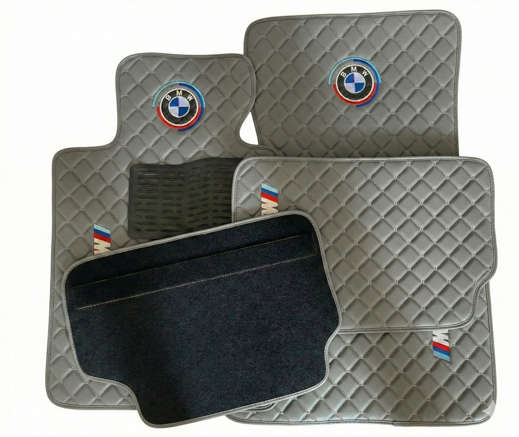 For BMW M Design Car Floor Mats Custom fit Leather for all BMW M design Waterproof Carpet Liner
