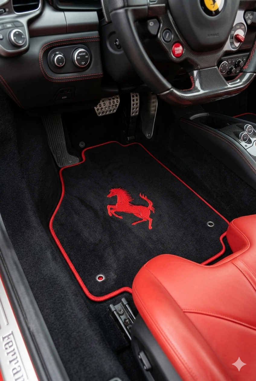 For all Ferrari 458 Italia (2010 And Later) Carpet Car Floor Mats for all 458 Italia Carpet Liner