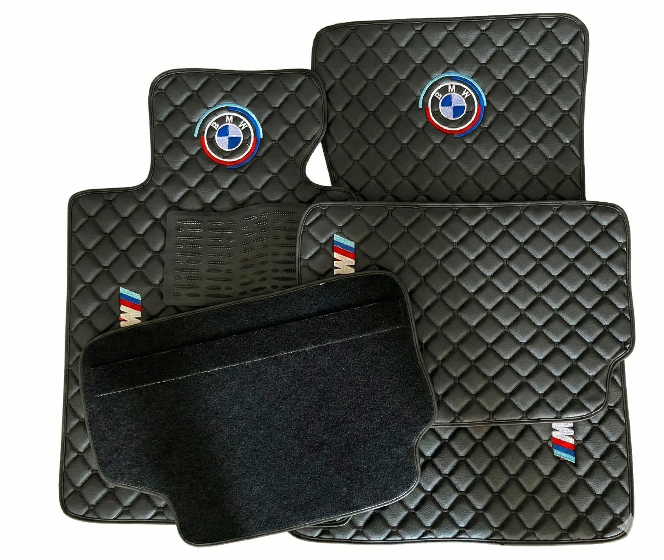 For BMW M Design Car Floor Mats Custom fit Leather for all BMW M design Waterproof Carpet Liner