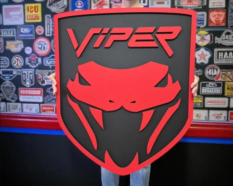 Viper Wall Sign for Garage – Premium Wall Decor for Car Enthusiasts