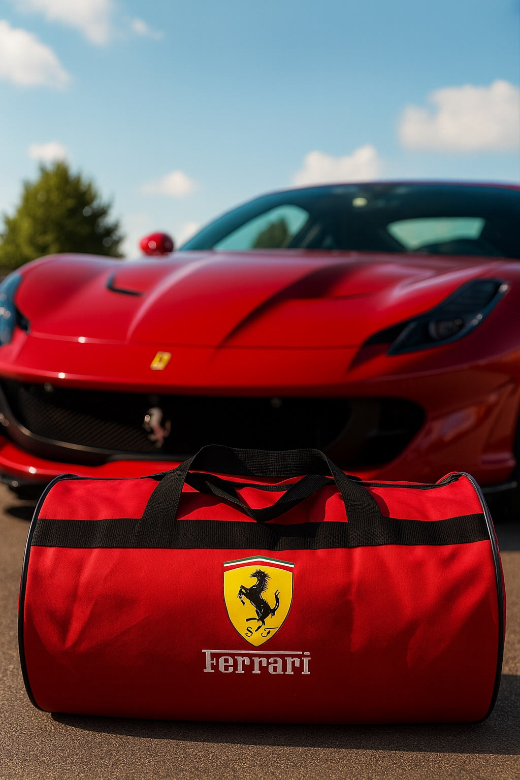 Luxury Ferrari Duffel - Trunk Bag 12" × 20"