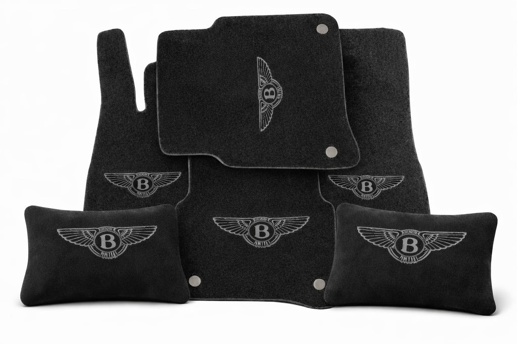 For all Bentley Carpet and 2 Lumbar Cushions Car Floor Mats Custom fit for all Bentley Model Full Set