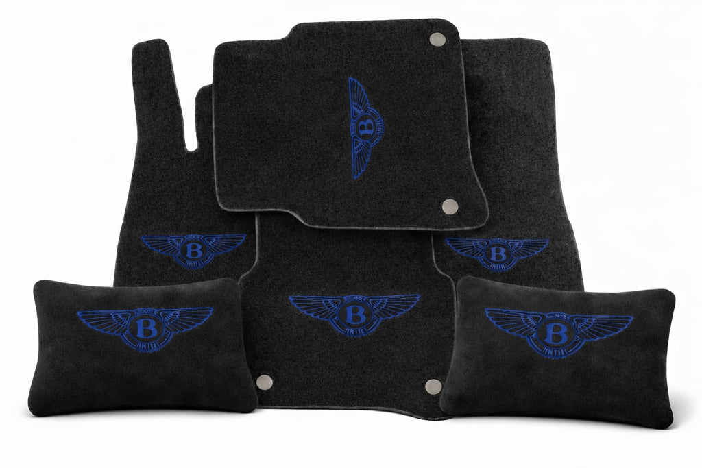 For all Bentley Carpet and 2 Lumbar Cushions Car Floor Mats Custom fit for all Bentley Model Full Set