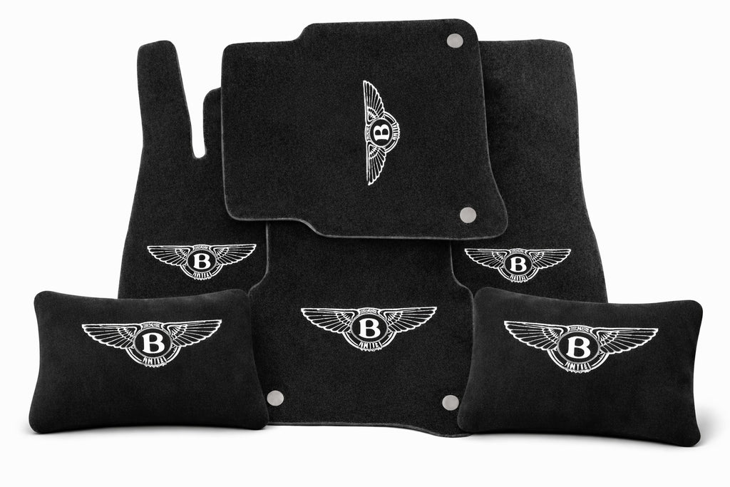 For all Bentley Carpet and 2 Lumbar Cushions Car Floor Mats Custom fit for all Bentley Model Full Set