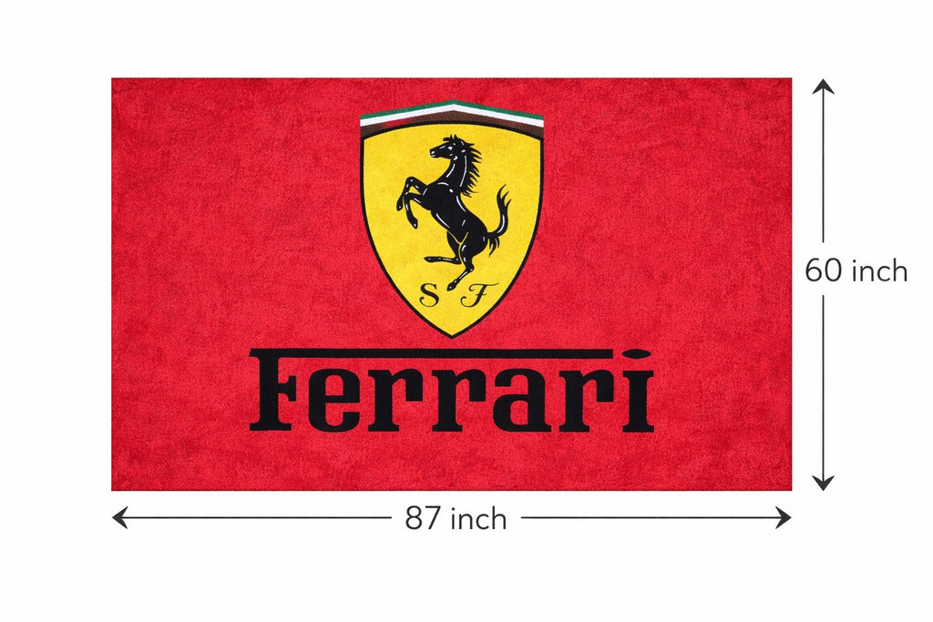 Ferrari Luxury Rug 59.1 × 86.6 inch Home, Garage & Display Carpet