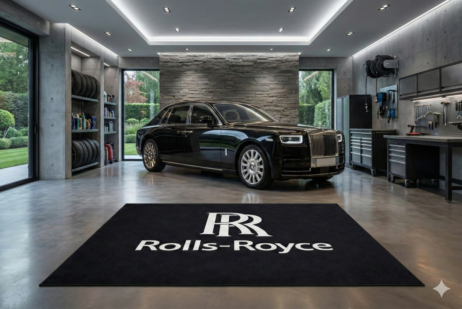 Rolls Royce Luxury Rug 59.1 × 86.6 inch Home, Garage & Display Carpet ...