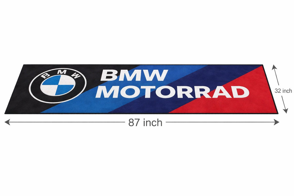 BMW M Motorcycle Luxury Rug 32×87 INCH Home, Garage & Display Carpet