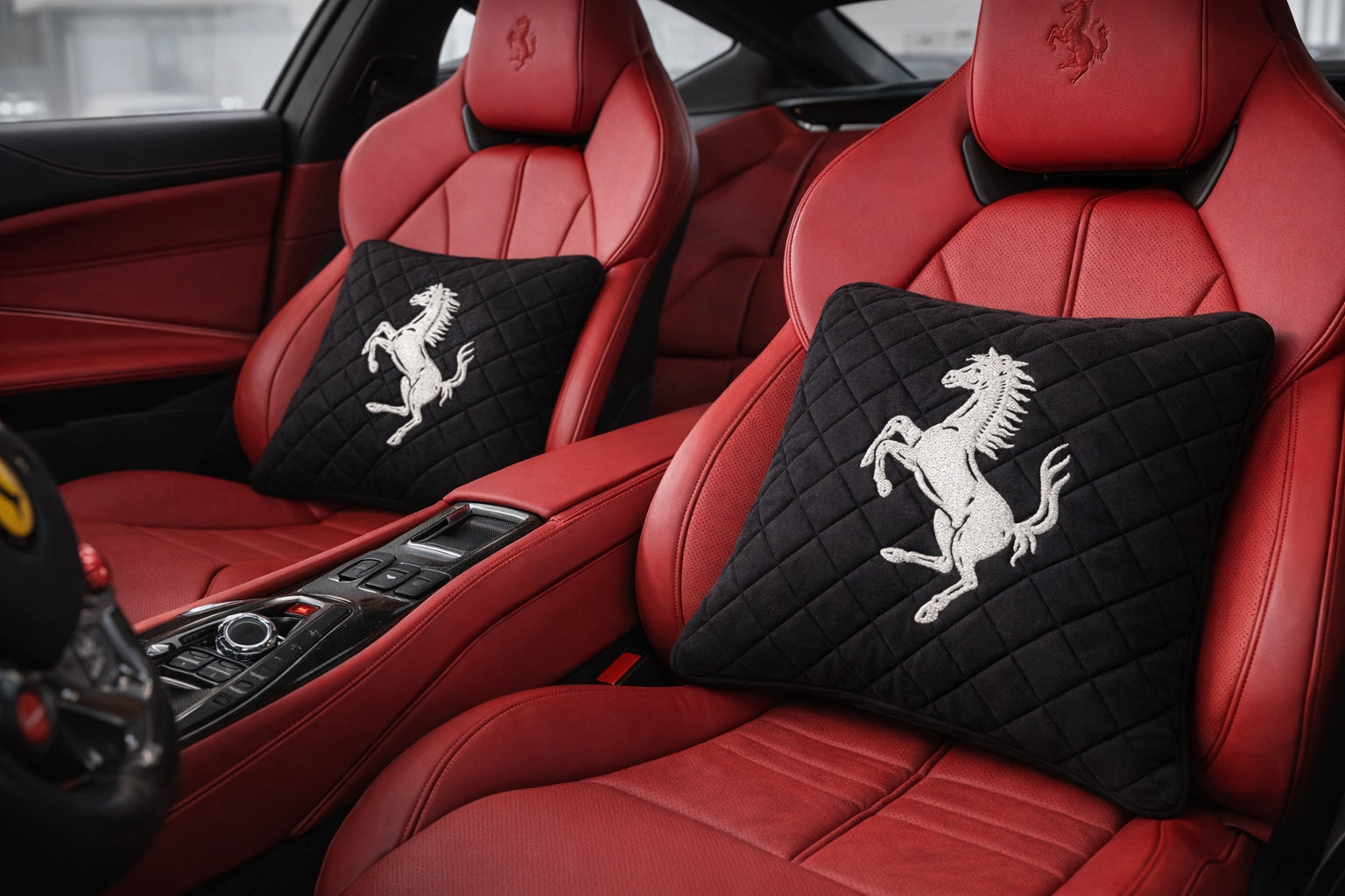 Ferrari Velvet Lumbar Cushion - 2 PCS