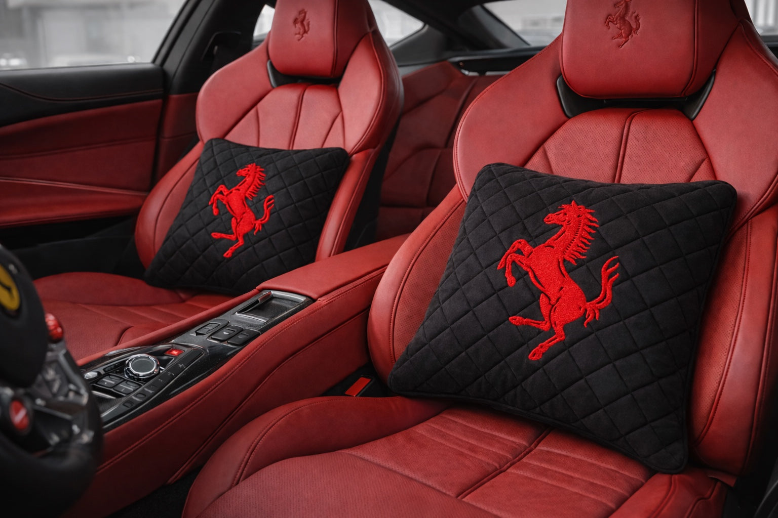 Ferrari Velvet Lumbar Cushion - 2 PCS