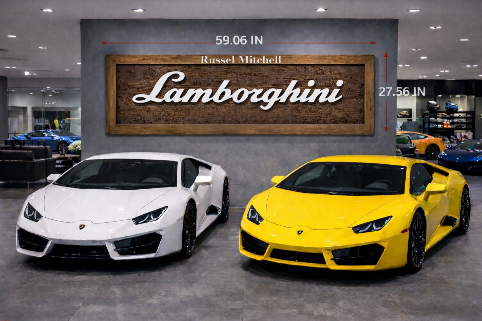Hand-Carved Lamborghini Wooden Wall Art – Luxury Garage & Showroom Decor