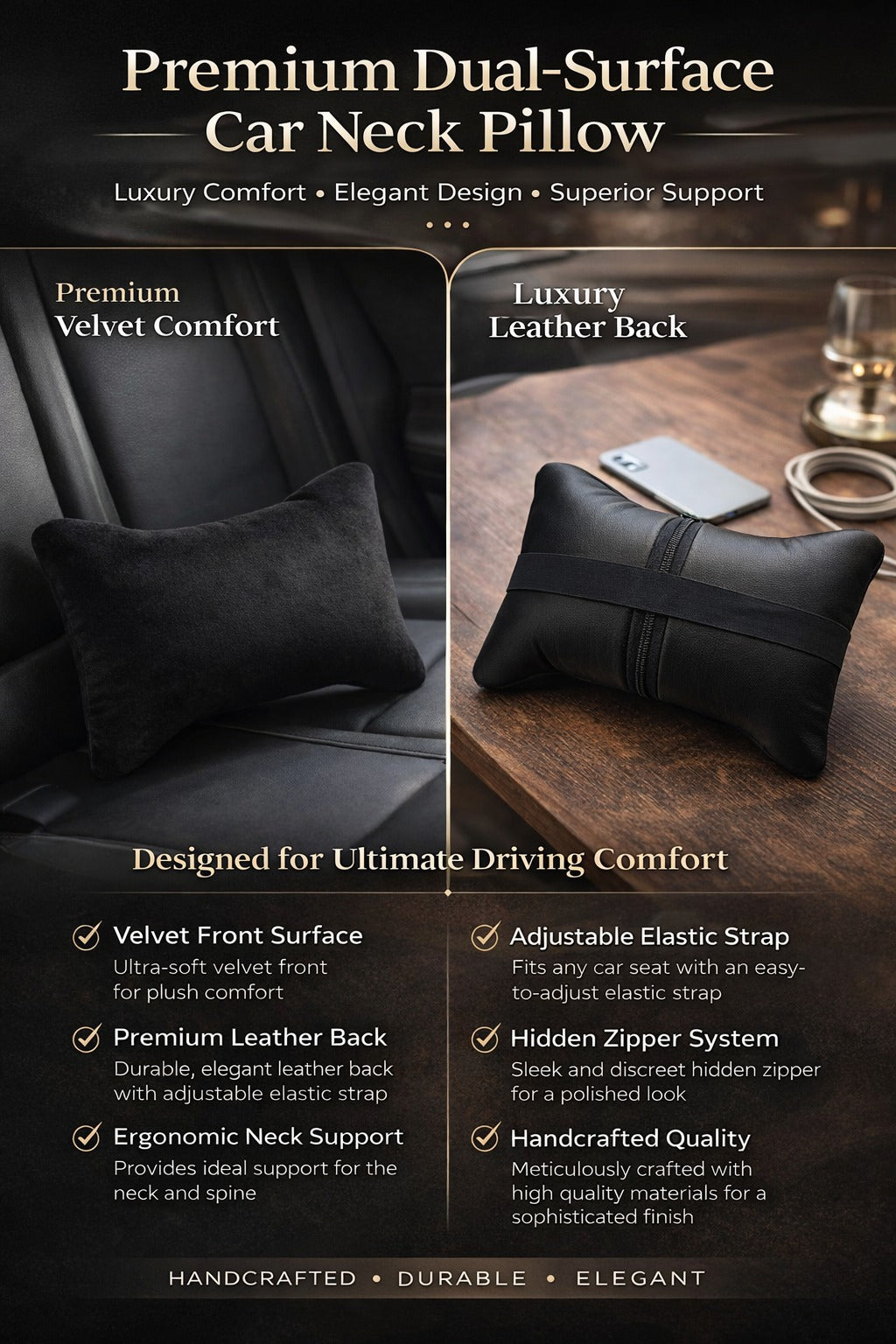 Aston Martin Alcantara Neck Pillow - 2 PCS